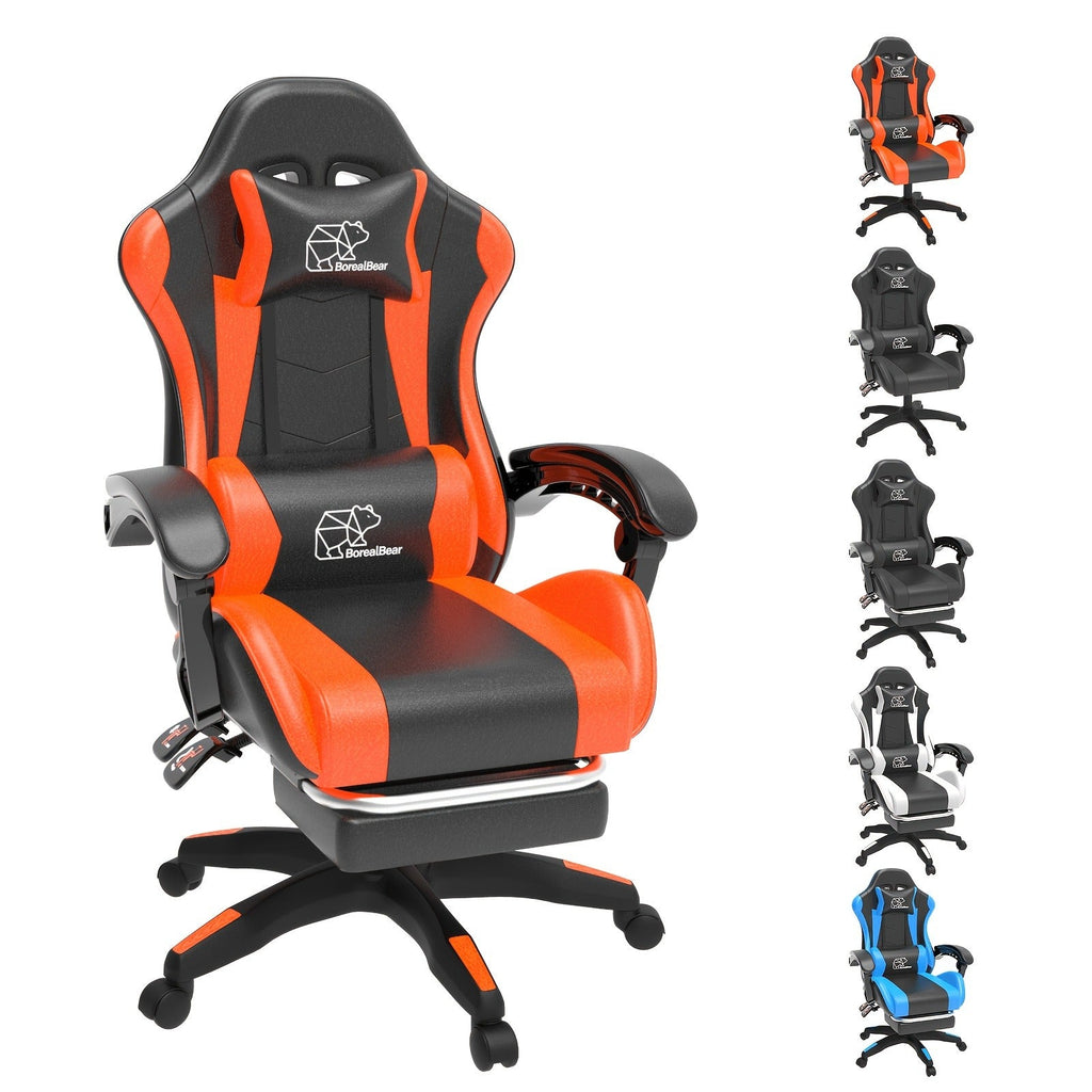 Ergonomic Reclining Computer Chair 360° Swivel Adjustable Height – Gaming Chair with Footrest & Lumbar Support