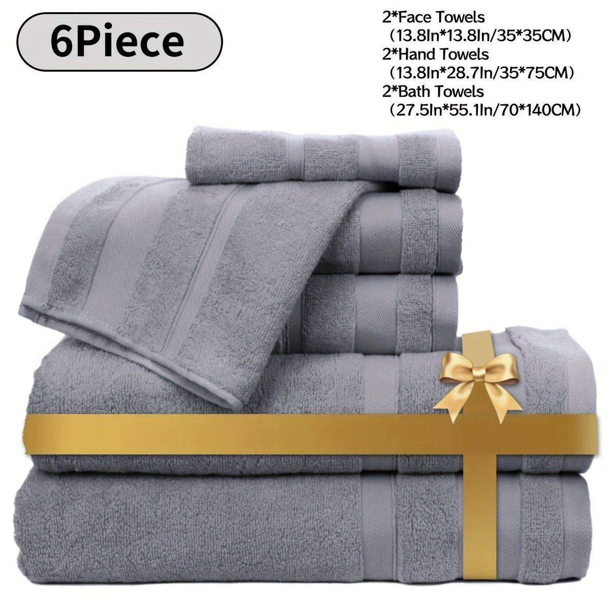 100% Pure Cotton Large Bath Towels for Women & Men, Highly Absorbent Quick Dry Spa Hotel Quality Towels for Bathroom, Bedroom, Gym, Pool & Travel, Soft Fluffy Luxury Towel Sets | Cotton Bath Towel Set 6/10 Piece