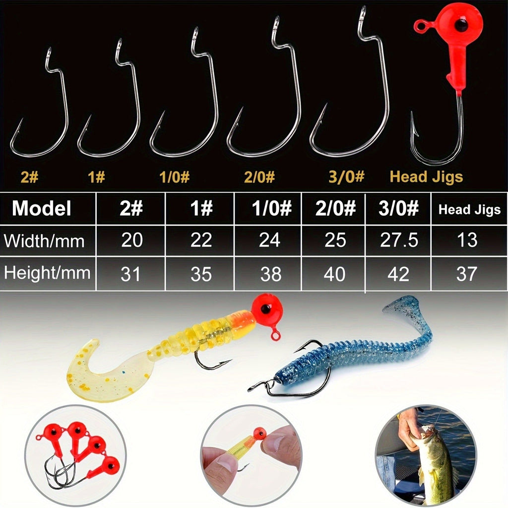 Fishing Accessories Kit 228 Piece Complete Fishing Set with Tackle Box Hooks Sinkers Swivels Lures Essential Gear for Freshwater Saltwater Anglers Gift for Men - product image 8