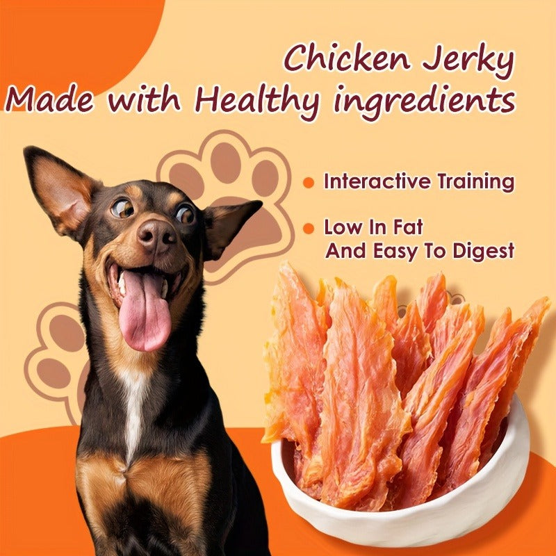 Chicken Jerky Treats for Dogs and Cats | High Protein Chicken Breast Slices, Grain-Free Dental Chews & Training Rewards for Puppies Kittens Adult Dogs Cats - product image 19