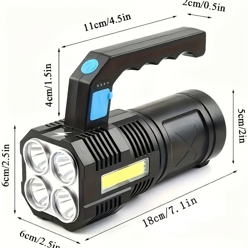XHP90 Tactical Flashlight 2 Pack 300 Lumen 4 Modes USB Rechargeable 18650 Camping Light with Battery Display 200m Beam - product image 9