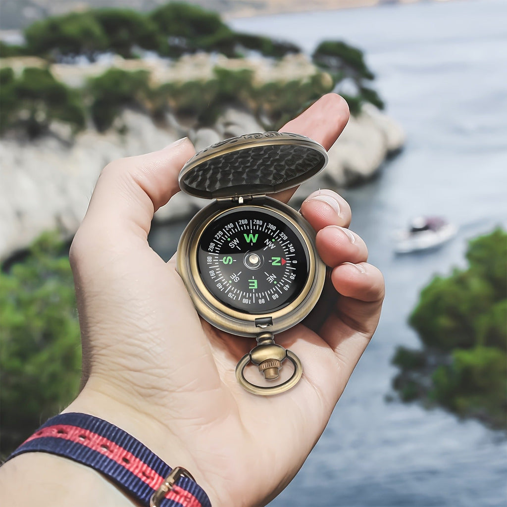 Space-saving Outdoor Navigation Tool for Hiking, Camping, Mountaineering & Adventures, Christmas Gift for Outdoor Enthusiasts | Vintage Pocket Compass Luminous - product image 8