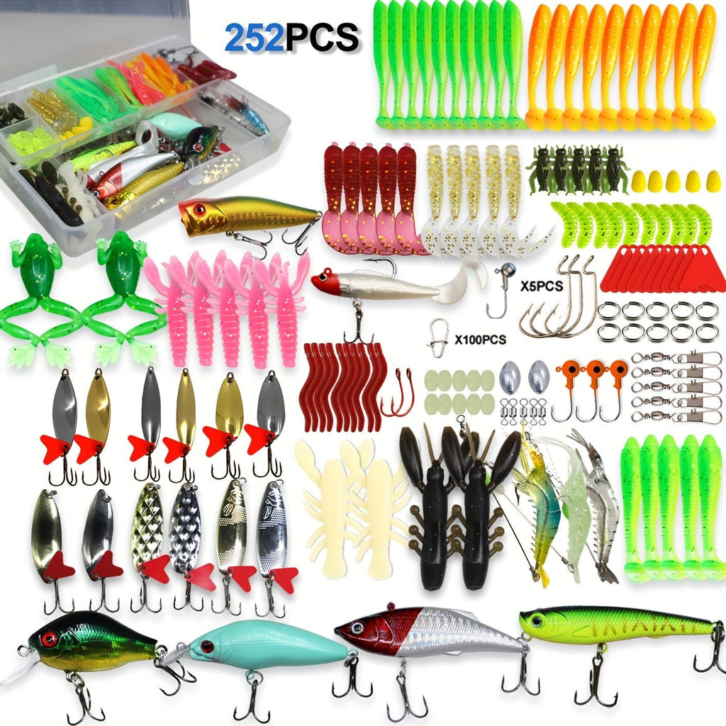 Mixed Plastic & Metal Baits, Hooks, Swivels & Jig Hooks (361 pcs) – Fishing Lures Kit with Tackle Box - product image 9