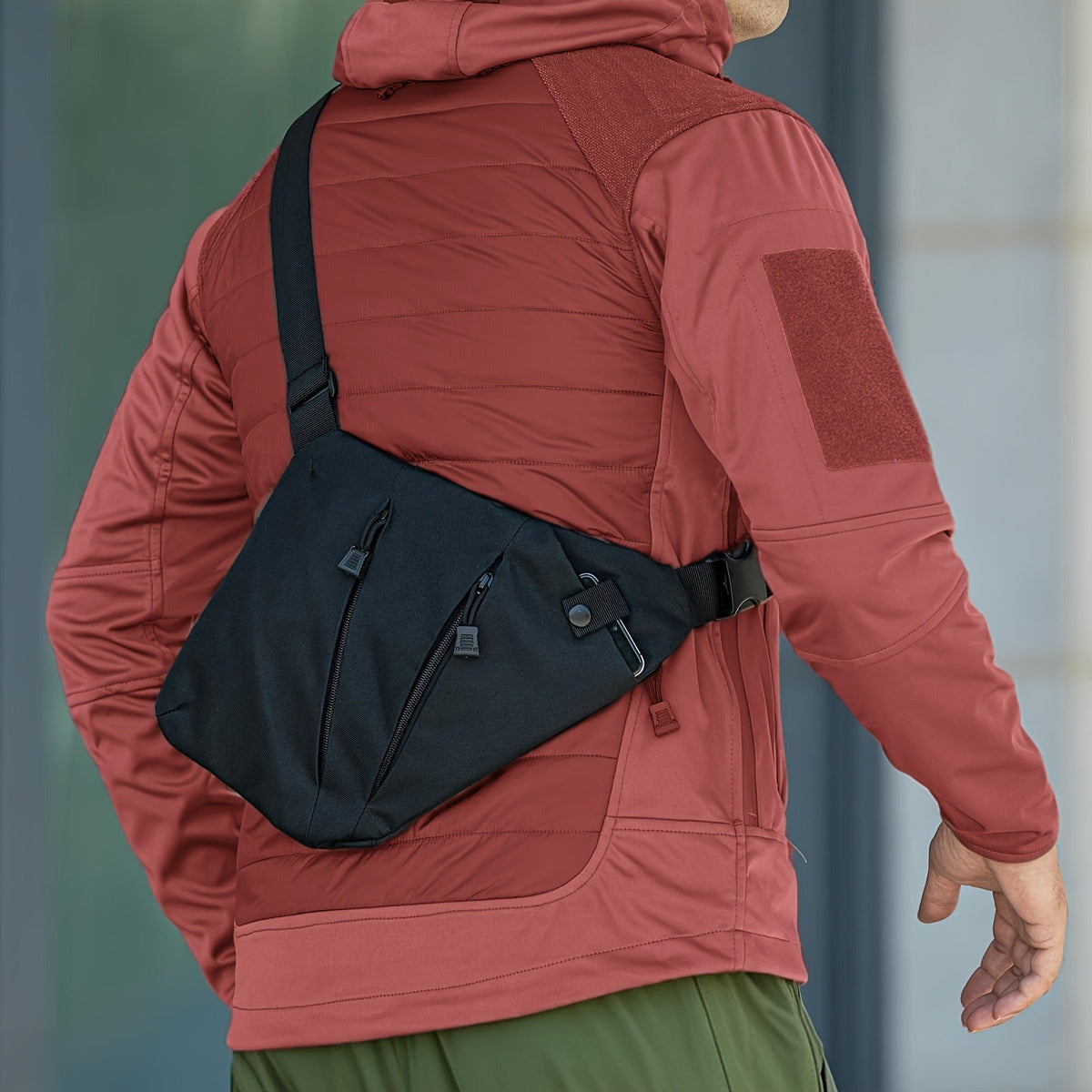 Anti-Theft Sling Bag Men Crossbody Chest Pack Oxford – Featherlight Shoulder Bag with Adjustable Strap, Multiple Compartments & Zipper, Left & Right Hand - product image 8