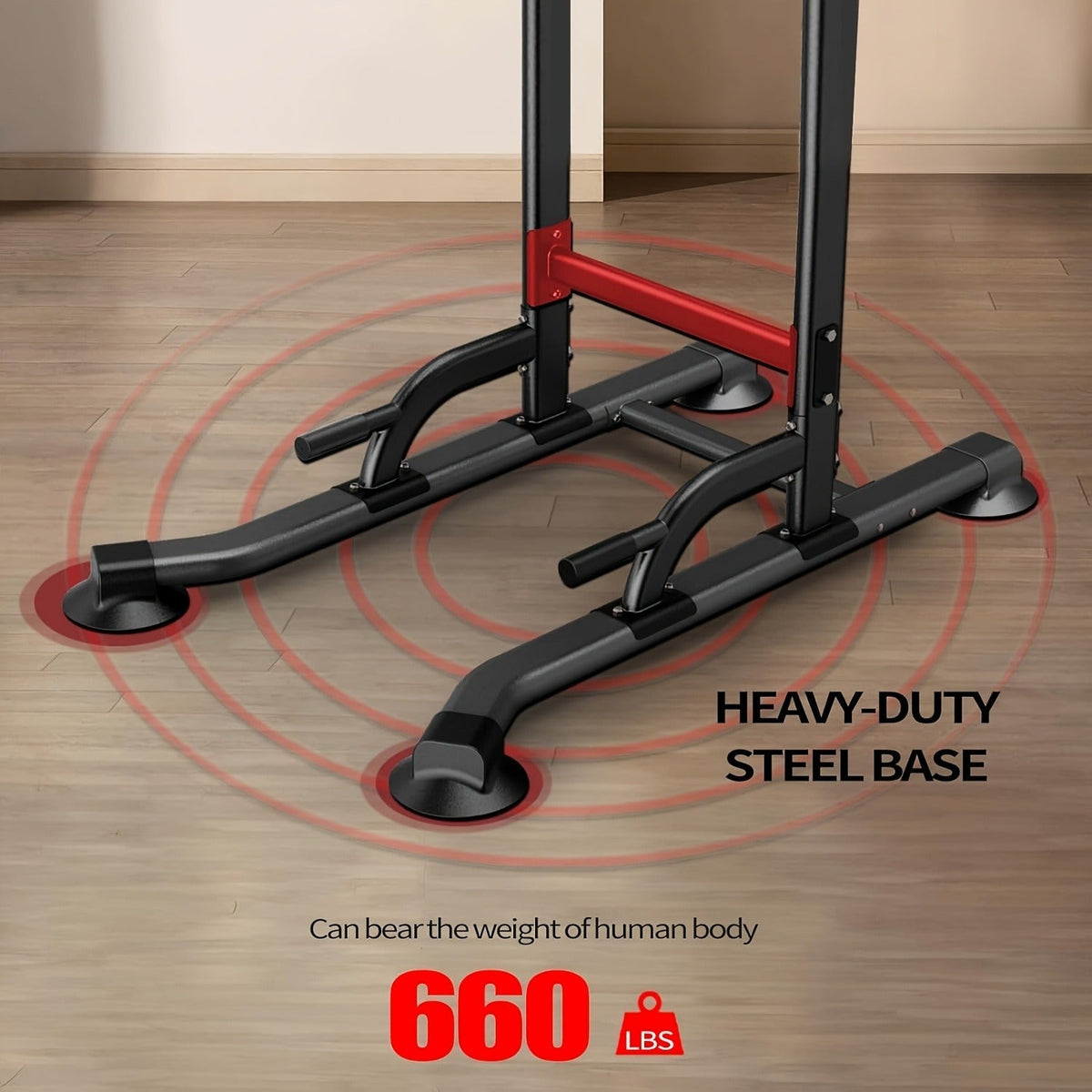Adjustable Height Multi-Function Home Gym Strength Training Workout Station for Dips, Chin Ups, Push Ups, Leg Raises & Upper Body Exercise, 3 Models Available - product image 11