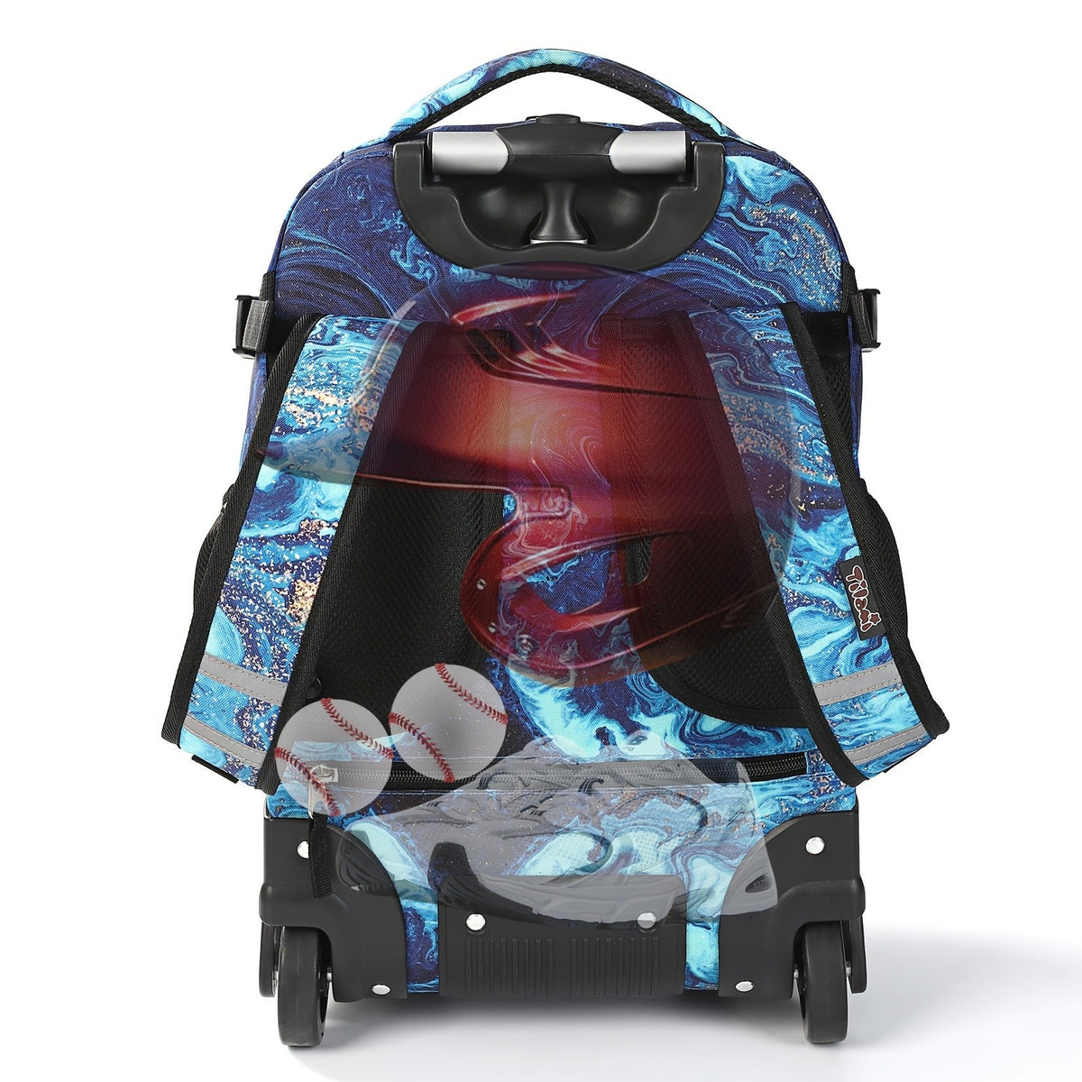 Large Capacity Baseball Softball Soccer Bag Multiple Pockets for Daily Commuting – Wheeled Sports Backpack with Wheels