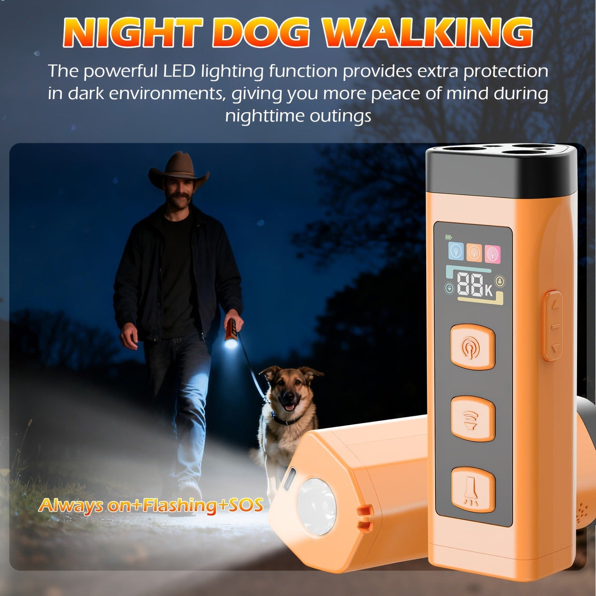 Triple-Head Ultrasonic Bark Deterrent, High-performance Soundwave Technology, USB Rechargeable Portable Handheld Anti-Barking Device, Dog Behavior Training - product image 8