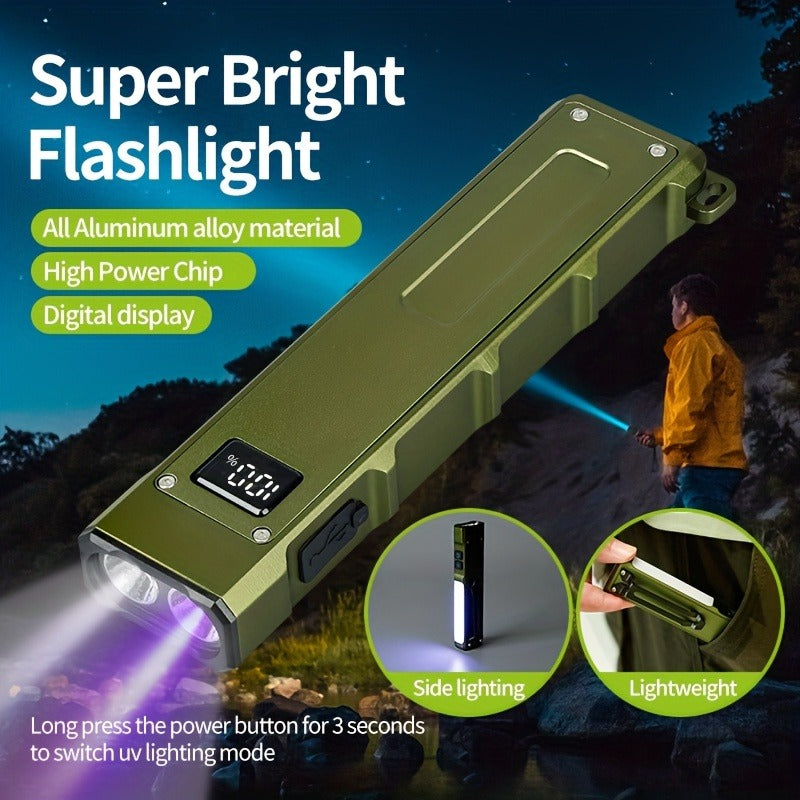 Magnetic LED Flashlight 9 Modes UV Side Light Digital Display 1500mAh Rechargeable Aluminum Torch for Home Emergency Camping - product image 9
