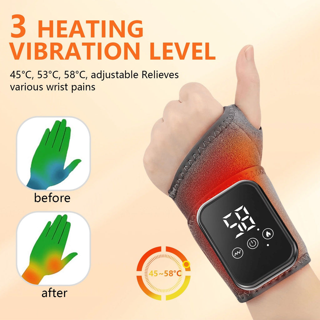 Hand Massager with Heat Vibration Wrist Guard Carpal Tunnel Relief for Everyday Use - product image 20