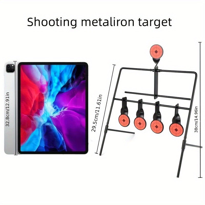 Metal Frame Practice Target for Indoor & Outdoor Training, Airsoft BB Gun Pellet Pistol Archery Slingshot Shooting Range Accessories, Size 22-38 – Shooting - product image 9