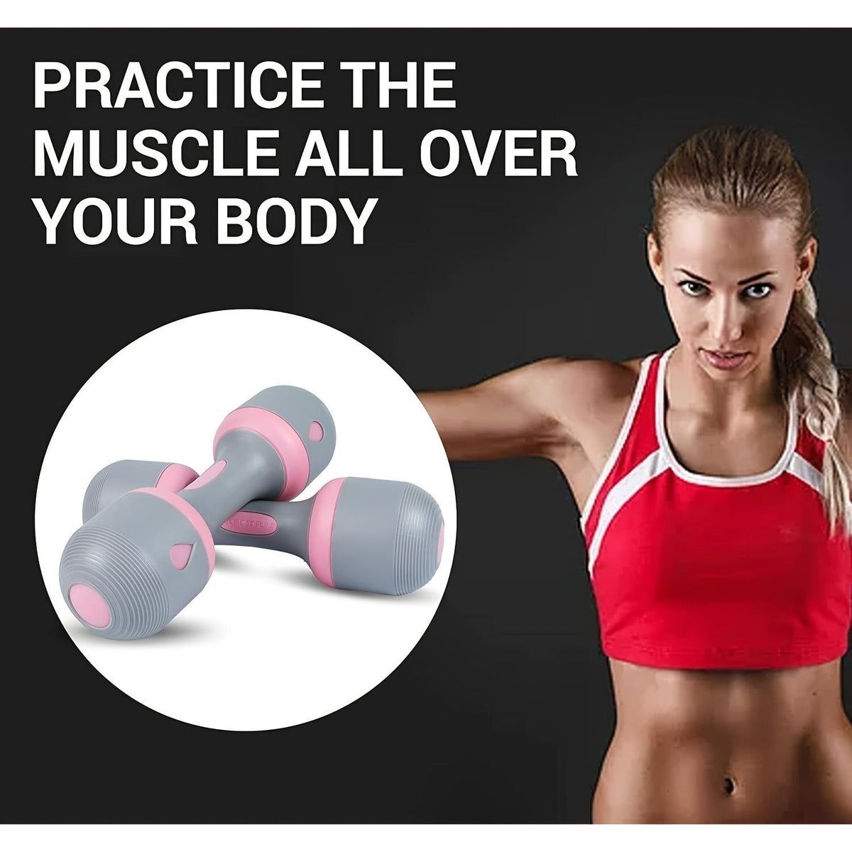 Adjustable Dumbbell Set – 11 lbs, Non-Slip Neoprene Grip, Home Gym Strength & Muscle Training for Women & Men – 5-in-1 Weight Options 2.1 - product image 9
