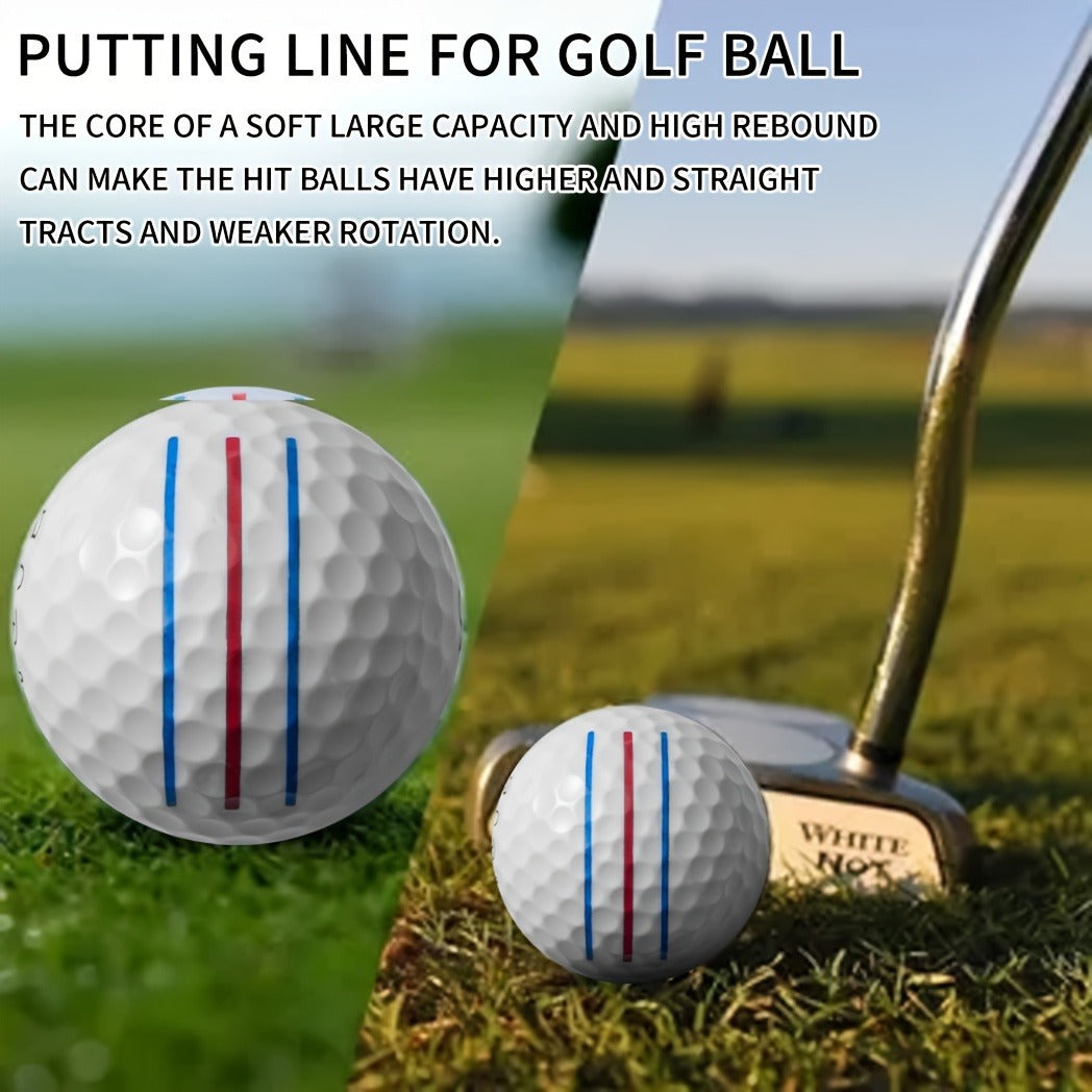 Golf Balls 6pcs Long Distance High Speed with 360-Degree Aiming Line Add 40+ Yards Distance Sturdy Performance Golf Ball Set for Men Women Beginners Advanced - product image 8