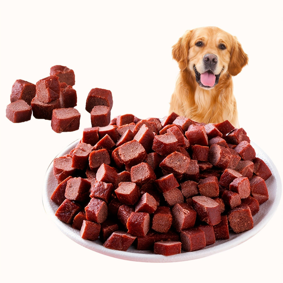 Beef Tendon Dog Chews | Natural Beef Strips Cubes & Diced Beef with Egg Yolk, High Protein Long-Lasting Dental Chews & Training Treats for Puppy Adult Dogs - product image 22
