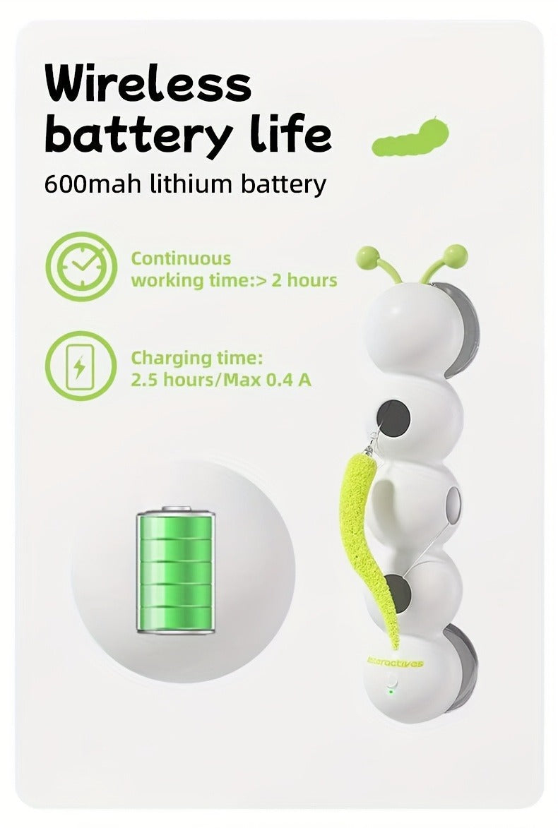 Automatic Caterpillar Cat Toy Interactive Electric Teaser for Indoor Cats – Self-Moving Worm Chasing Toy Stimulates Hunting Instincts Keeps Cats Active - product image 3