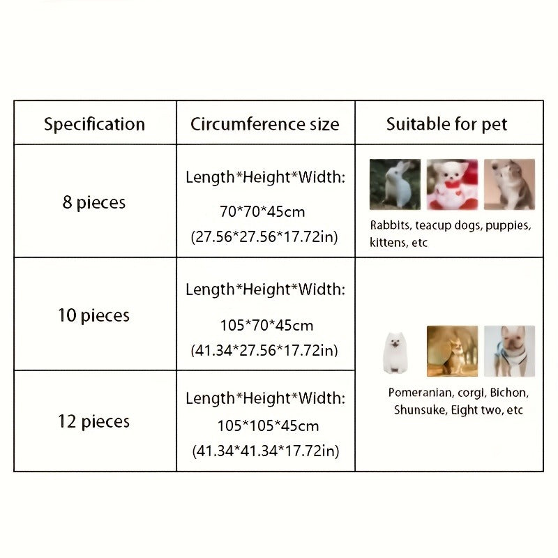 Modular Pet Playpen with Door – 10, 12 & 16 Panel Sets – Indoor Exercise Pen & Fence for Small Dogs, Cats & Rabbits - product image 10