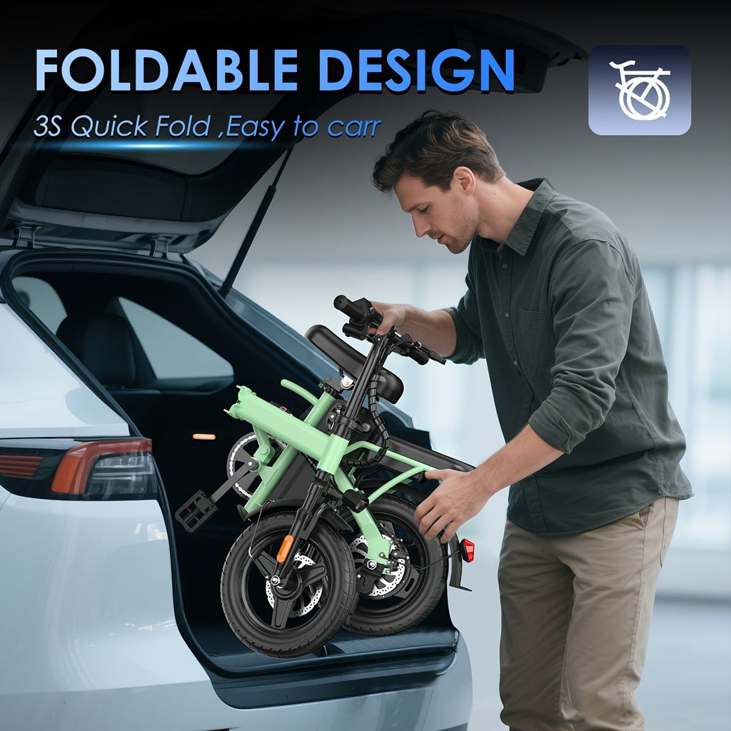 48V 10AH Removable Battery 350W Motor | Folding E-Bike 14" - product image 3