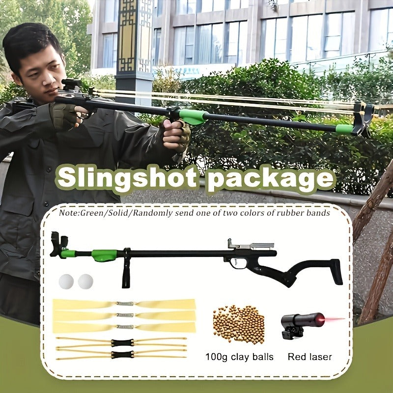 Telescopic Tactical Slingshot | Adjustable Length for Hunting Fishing Outdoor | Heavy-Duty Metal Long Pole Hunting Slingshot with Shoulder Stock for Adults - product image 8