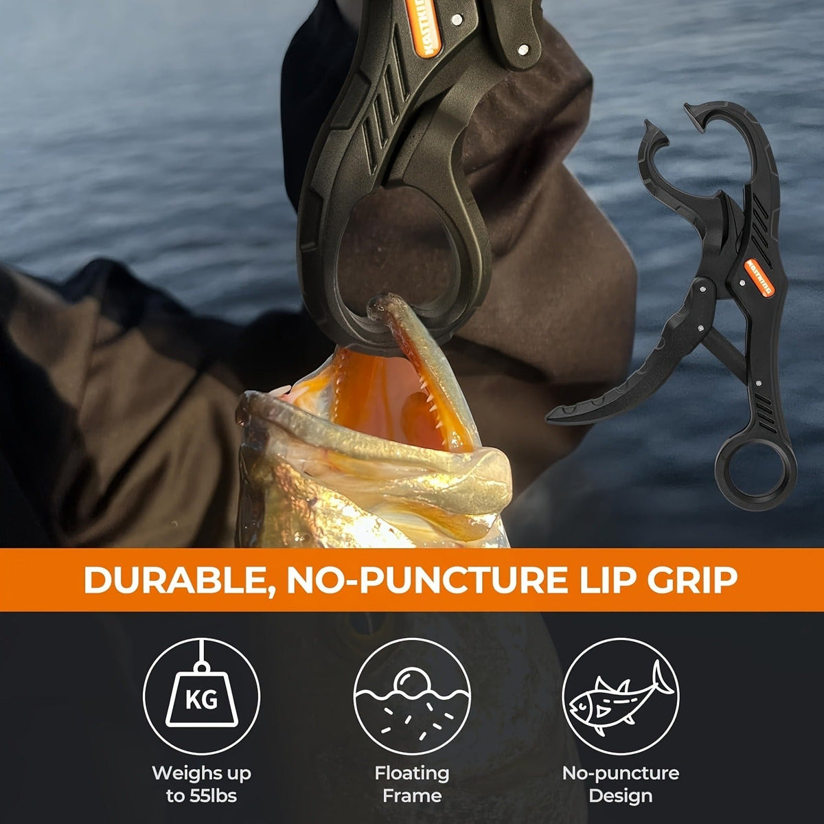 Fishing Tool Kit 6-Piece Corrosion Resistant Pliers Fillet Knife Fish Lip Gripper Braid Scissors Tool Retractor with Lanyard Fishing Gifts for Men for Patio - product image 6