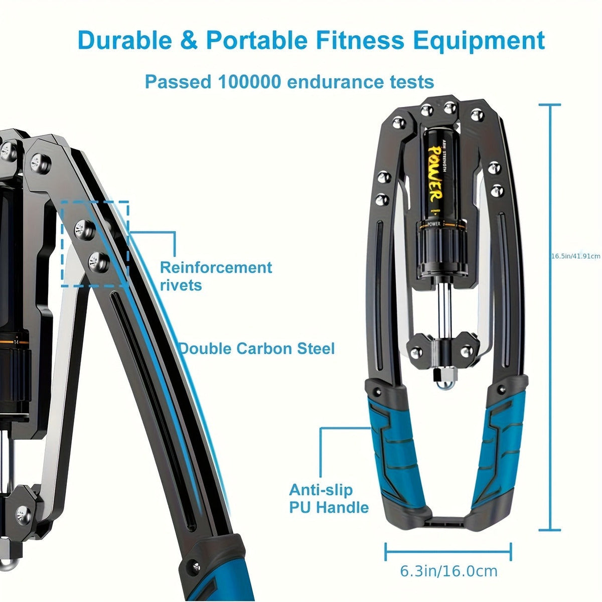 Chest Expander Resistance Trainer | Adjustable 22-440 lbs, Home Gym Arm & Chest Muscle Builder, Full Body Workout Equipment - product image 9