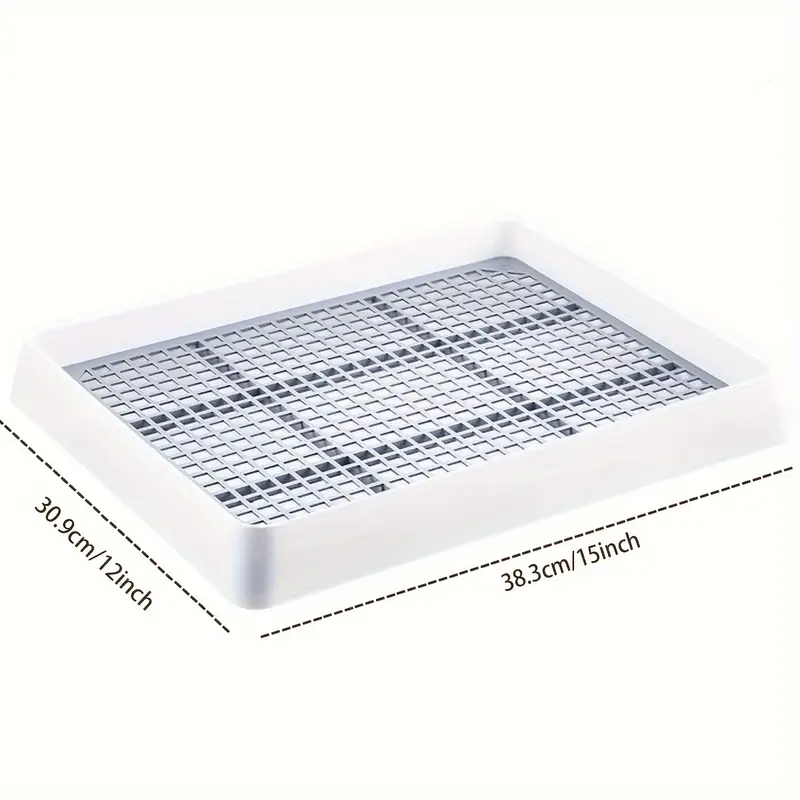 Rabbit Litter Box Large Corner Pet Toilet with Odor Control | Indoor Cage Accessory | Grey White Small Animal Potty Trainer | Sturdy Easy-Clean Plastic Urine - product image 3