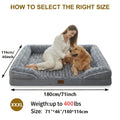Washable Removable Cover, 3-Inch Thick Anti-Anxiety Plush, Nonskid Bottom for Extra Large Dogs, M to XXXL, Grey – Orthopedic Dog Sofa Bed C-Shape Bolster - product image 3