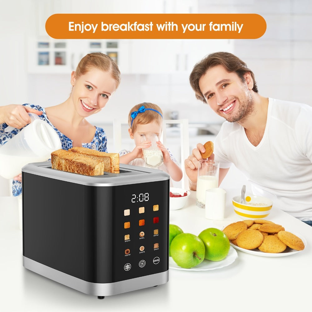 2 Slice Toaster with Touch Screen – 1.5" Wide Slot for Bread, Bagels & English Muffins, 6 Bread Types, 5 Toast Shade Settings, Cancel & Defrost Functions - product image 4