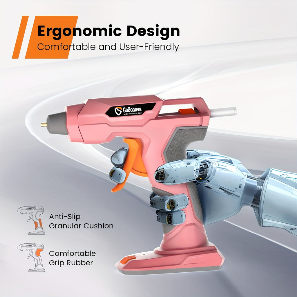 Cordless Hot Glue Gun, An Ideal Christmas Gift, Gogonova Glue Gun 20s Fast Heating, Anti-Drip, Safety Protection Design, USB Rechargeable, Perfect for DIY - product image 2