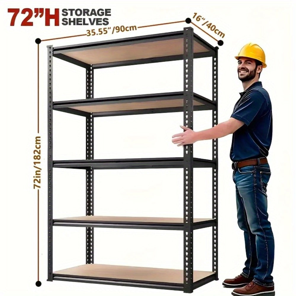 Heavy Duty Metal Shelving Unit 72 Inch – 400 lbs Per Shelf Adjustable Steel Storage Rack for Garage, Warehouse, Home & Office, Industrial Style Utility Shelf, Easy Assembly - product image 11
