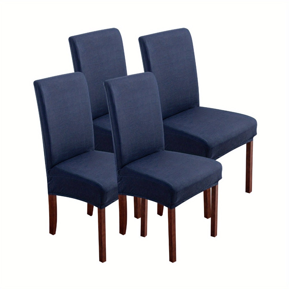 Stretch Dining Chair Covers Set | Elastic Jacquard Slipcovers for Dining Room Kitchen Wedding Office, 4pcs or 6pcs, 9 Colors, Washable Furniture Protector - product image 28