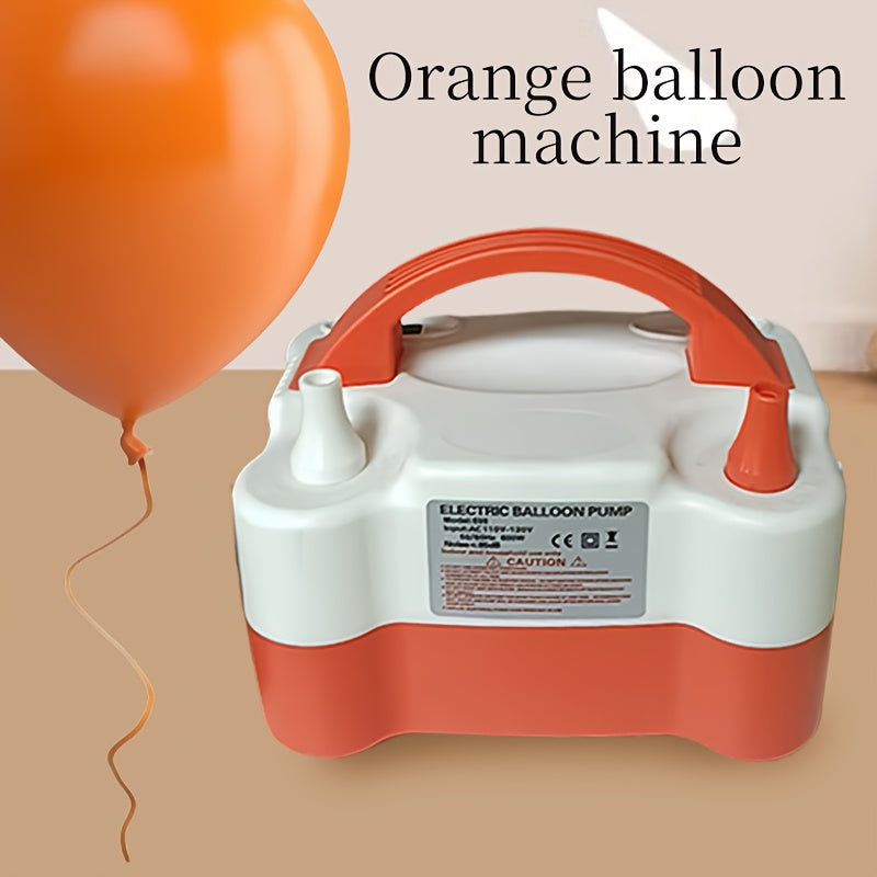 Electric Balloon Pump Double Nozzle 600W | Portable Fast Balloon Blower Inflator for Party Decoration, Birthday, Wedding & Events, 110V-120V, Multiple Colors with Optional Balloon Kit (Green, Rose Red, Pink, Blue, Orange)