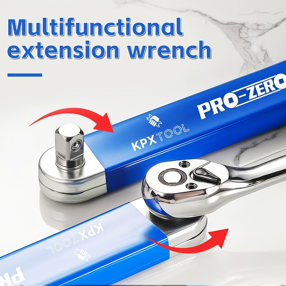 Ratchet Wrench Set 2-in-1 Multi-Function Offset Extension | 1/2" 1/4" 3/8" Square Head Adapters | 180° Swivel High Torque Non-Slip Handle | Durable Metal Automotive Repair Hand Too - product image 10