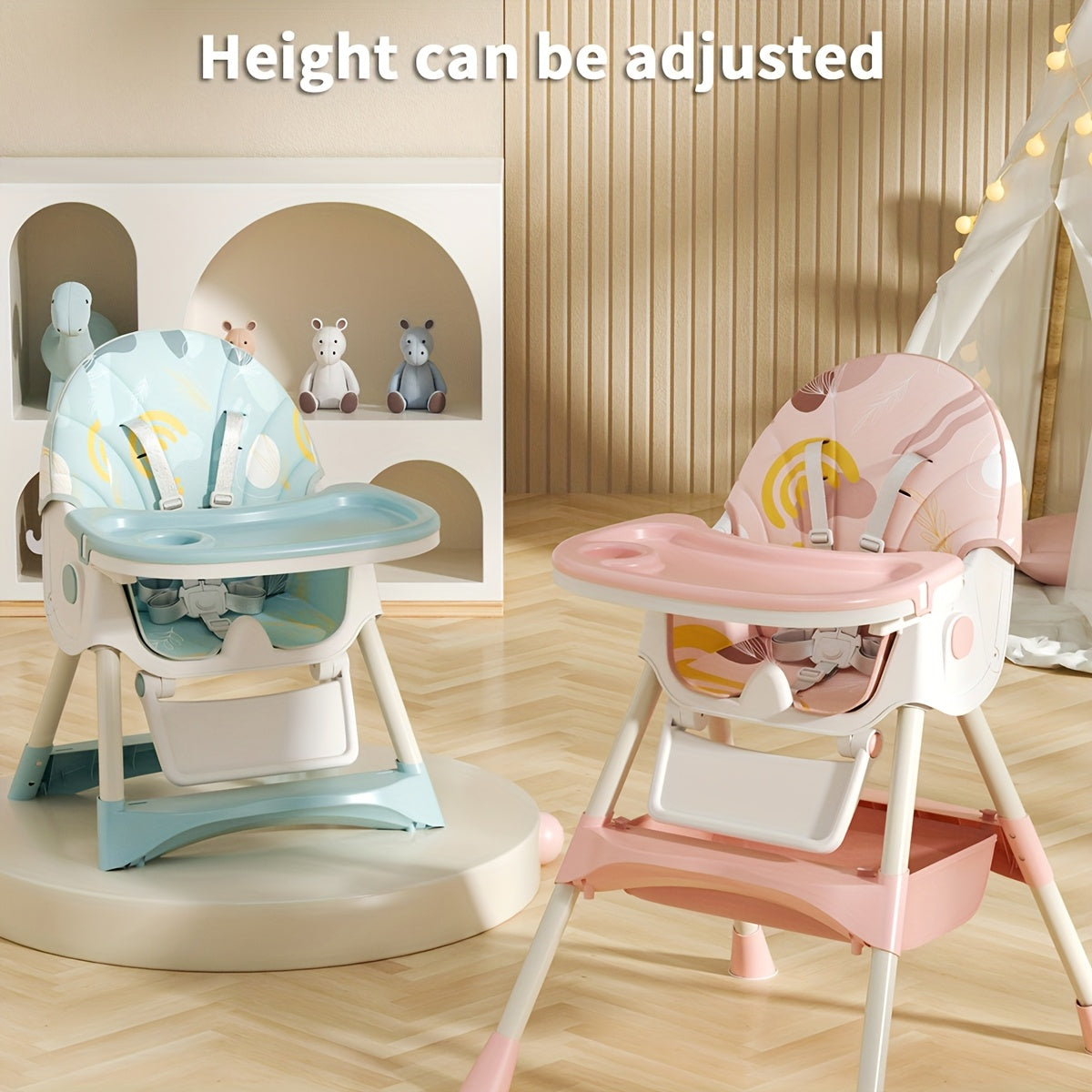 1pc Children's Multi-functional Dining Chair, Adjustable Children's Dining Chair Home Portable Dining Table Rocking Chair - product image 11