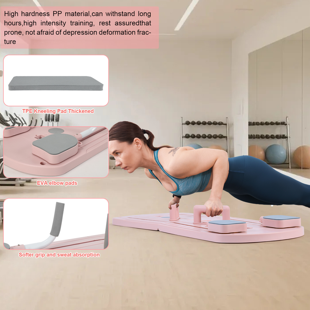 Collapsible Pilates Board 8-in-1 with Resistance Bands | Anti-Slip Yoga Push-Up Board for Core Strength, Balance, Fat Burning & Full Body Home Gym Training - product image 11