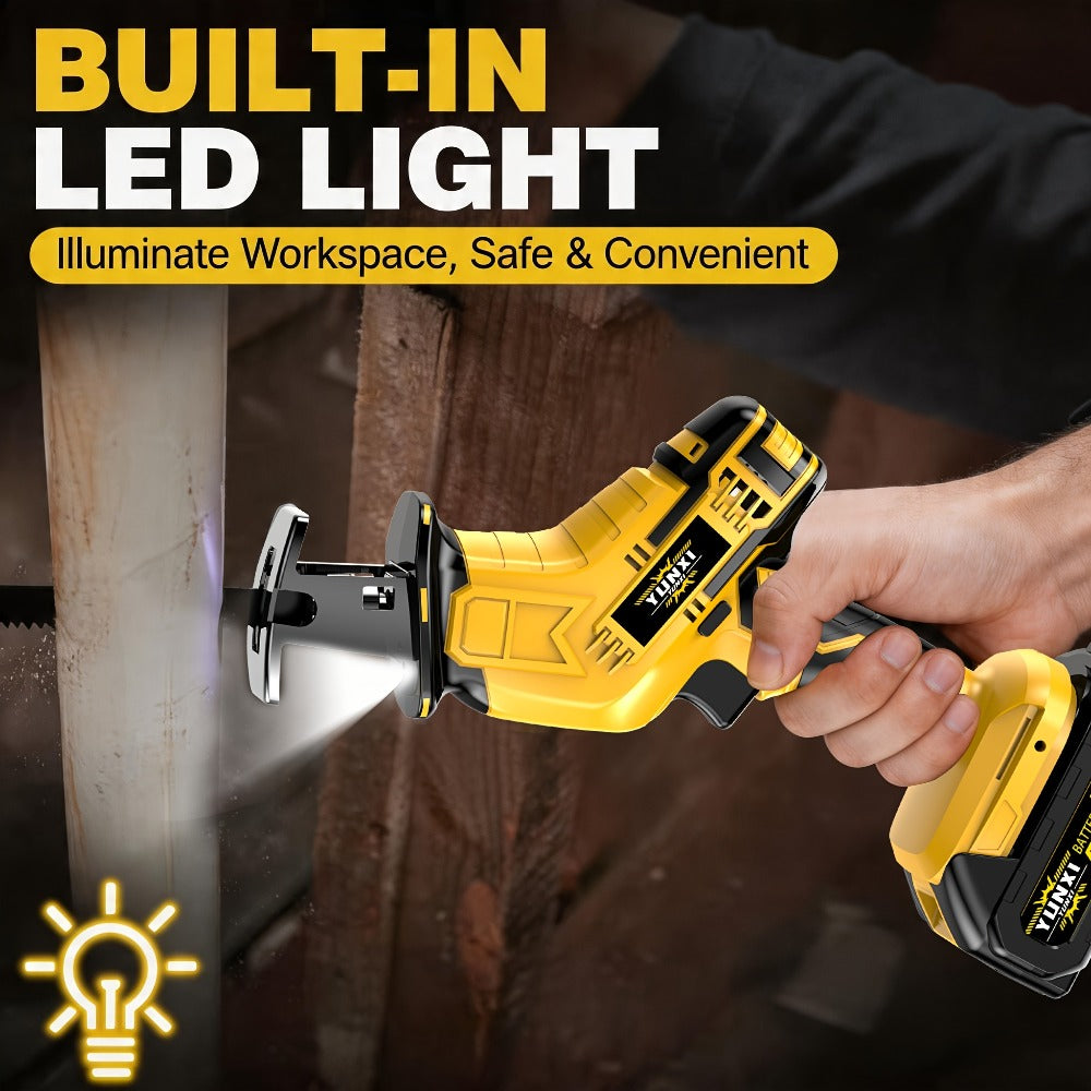 Cordless Reciprocating Saw - Electric Reciprocating Saw with Safety Lock, Large Capacity Battery & Charger, Variable Speed for Wood, Metal & Demolition Cutting, DIY Home Renovation - product image 8