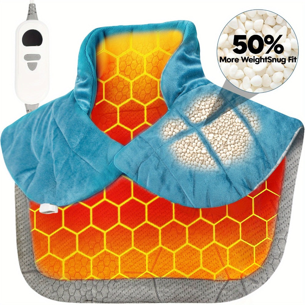 Heating Pad for Neck & Shoulders – 130W Graphene Weighted Electric Pad, 6 Heat Settings, 4 Timers, Auto Shut-Off, Machine Washable - product image 9