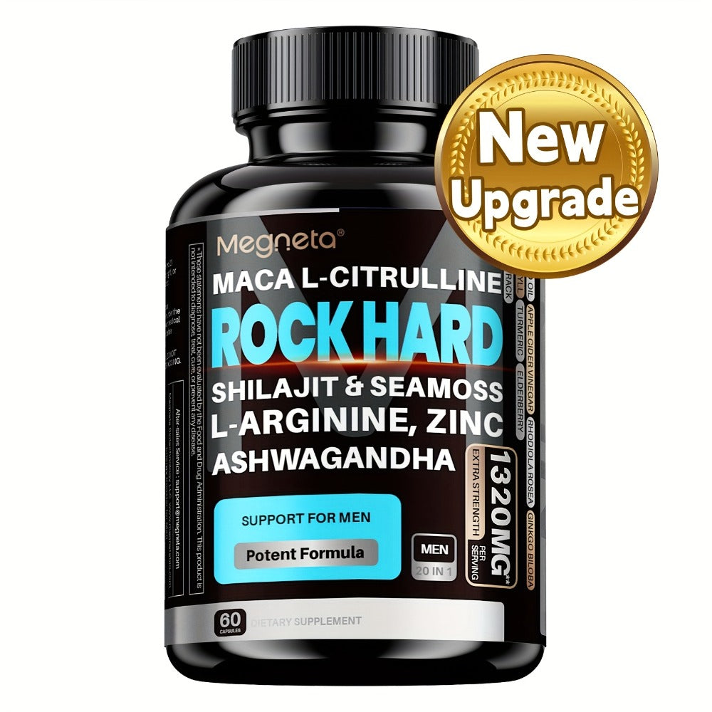Men's Strength, Energy & Vitality Supplement with Shilajit, Ashwagandha, Maca, Sea Moss & L-Arginine – Day & Night Support Formula for Men, 60 Capsules 30-Day Supply - product image 3