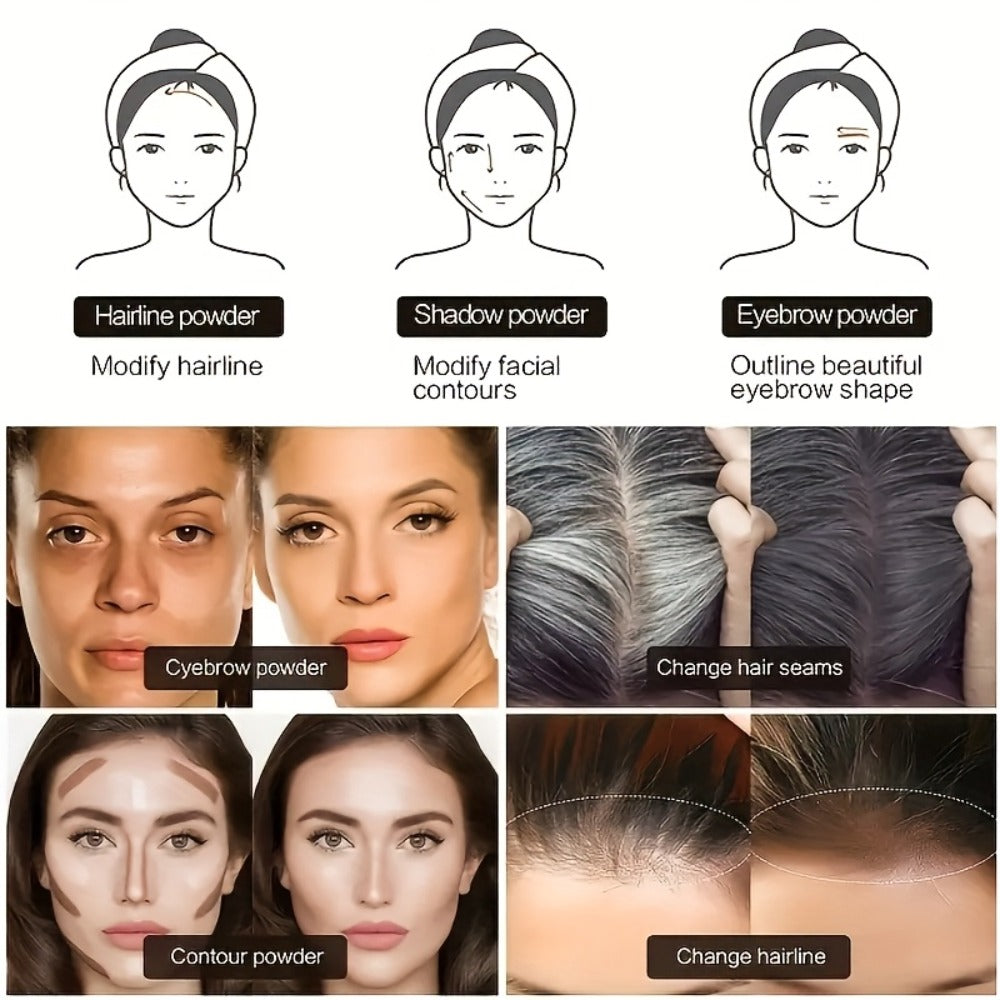 Thinning Hair Root Coverage Powder with Brush — Instant Hairline Concealer Natural Shadow Effect, Voluminous Lift Lightweight Sensitive Scalp Safe Formula, 8 Shades for Men & Women - product image 26