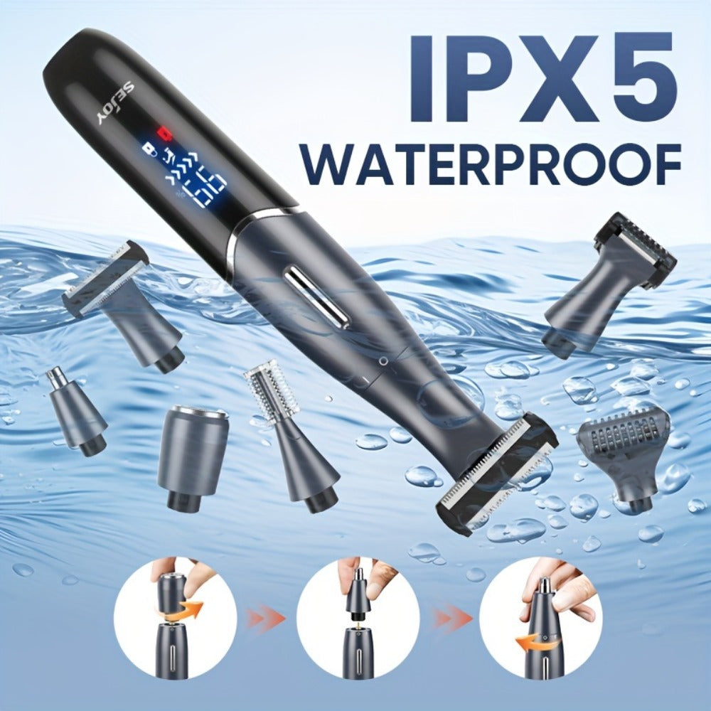Bikini Trimmer Electric Razor for Women & Men 6-in-1 Hair Remover Kit Face Eyebrow Nose Arms Legs Pubic Wet Dry Painless Shaver Grooming Set - product image 6