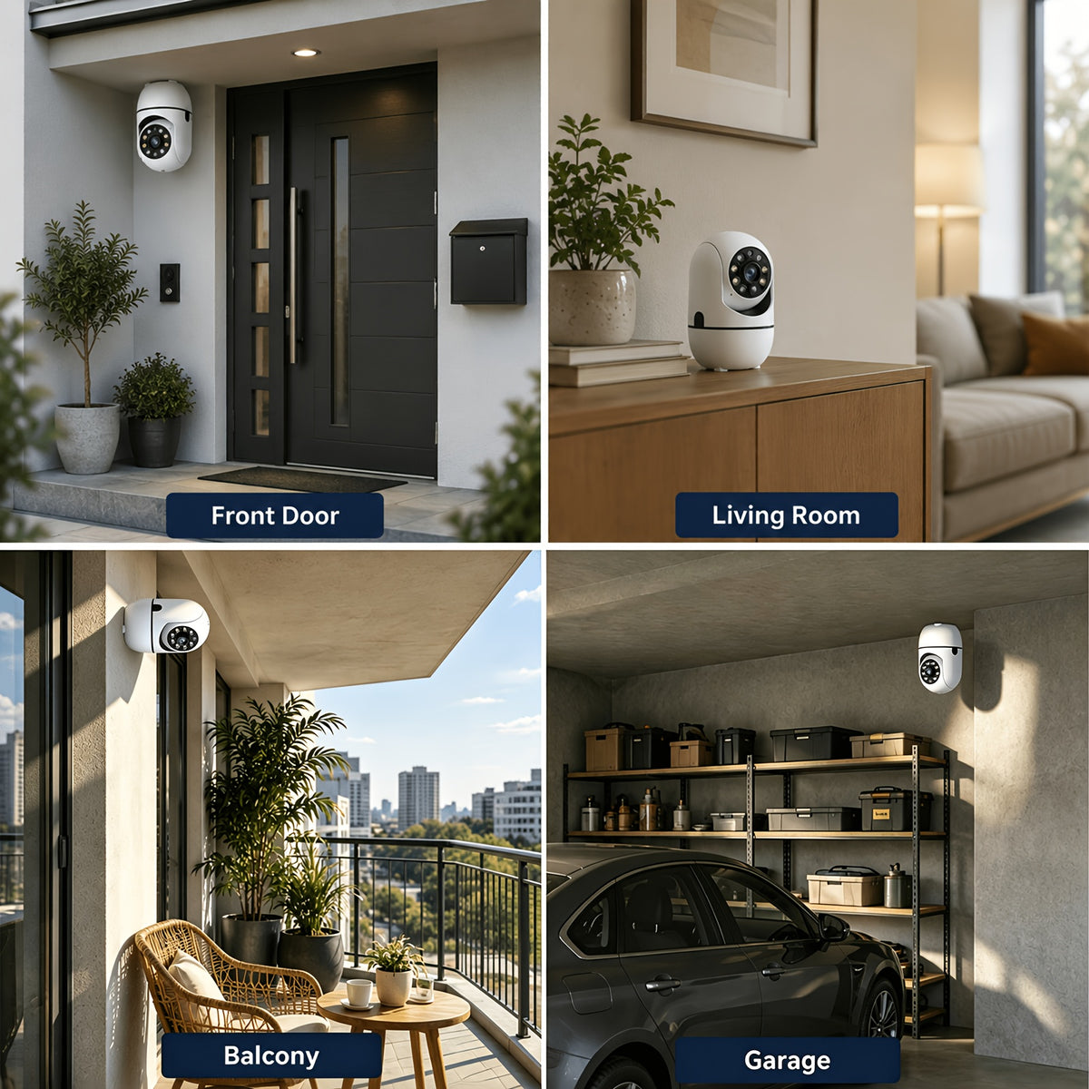 4pcs Wireless Security Camera Indoor with 355° Pan & Tilt, Night Vision, Motion Detection, 2-Way Talk, Baby/Pet Monitor, 2.4/5G WiFi, Support Cloud & Max. 256G - product image 10