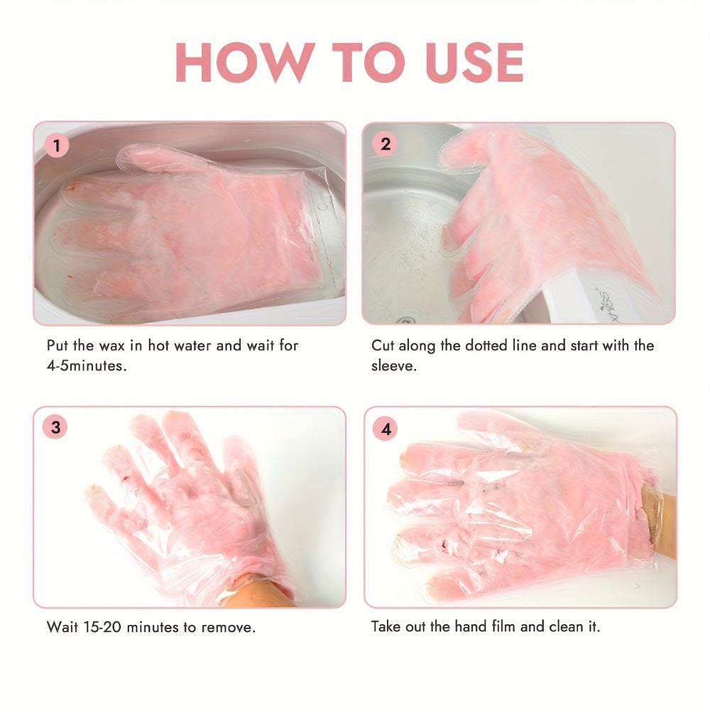 Paraffin Wax Moisturizing Hand & Foot Mask WAXKISS - Non-Greasy Skin Softening Treatment Lavender & Grapefruit Scent - Portable Spa Mask for Dry Cracked Hands Feet Skin Elasticity  - product image 9