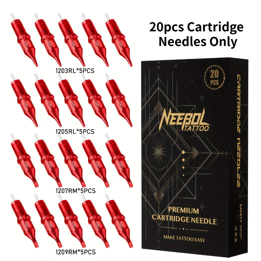 Assorted Tattoo Cartridge Needles Set 20/50pcs - Round Liner Shader Curved Mag Mixed Pack, #10 Bugpin #12 Standard, 3RL 5RL 7RL 9RL 11RL 5RS 7RS 9RS 7RM 9RM 9M1 for Rotary Pen & Co - product image 14