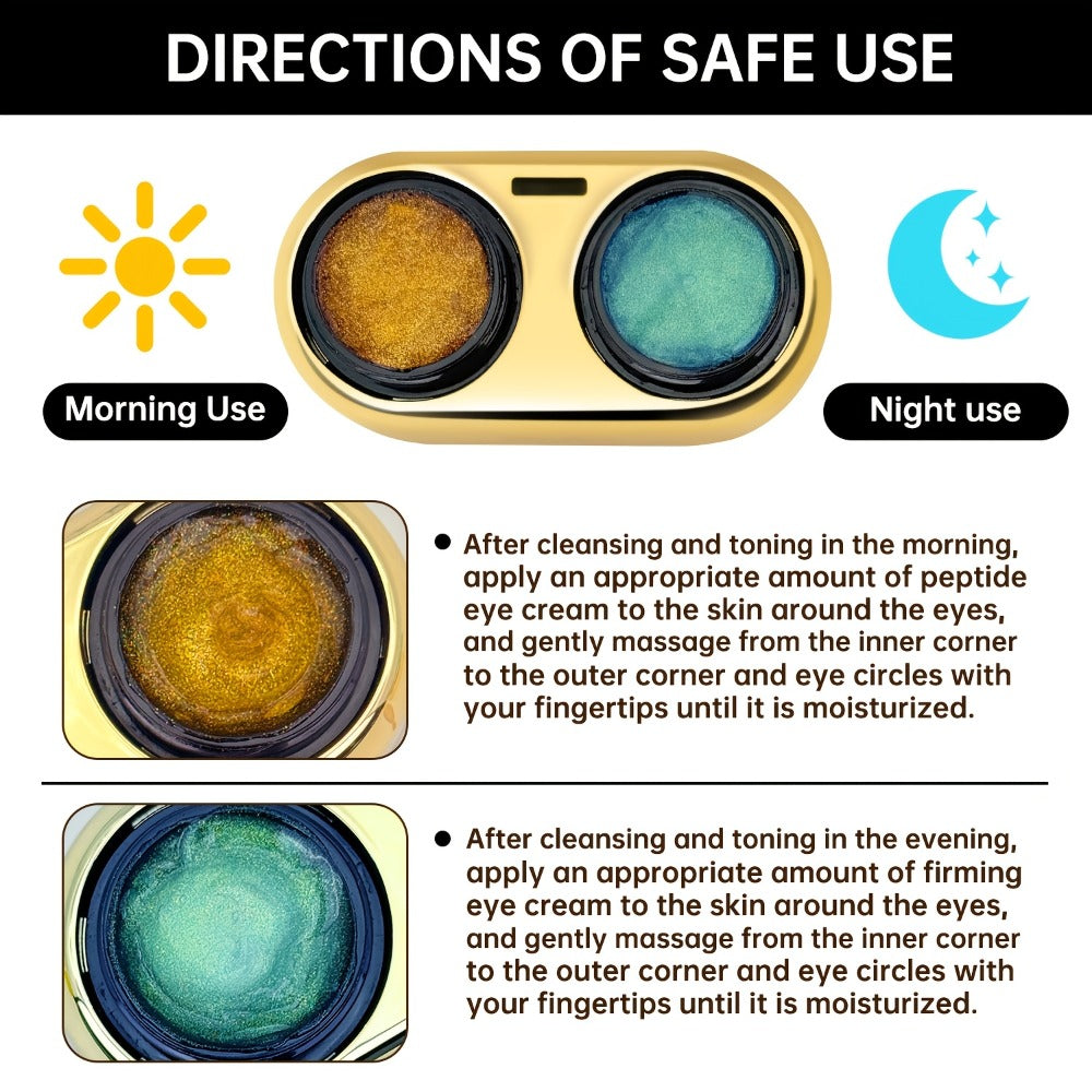 Caffeine Eye Cream Day & Night Set with Peptide, Hyaluronic Acid & Niacinamide – Firms, Brightens & Reduces Dark Circles, Puffiness & Fine Lines | Anti-Aging Eye Essence for Women  - product image 8
