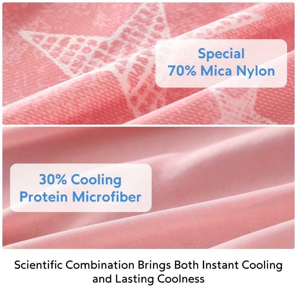 Cooling Blanket Summer Quilt - Breathable Moisture-Wicking Thin Blanket 30% Polyester 70% Nylon, Physical Cooling for Bedroom Office Dorm, Tie-Dye & Pattern Designs - product image 2