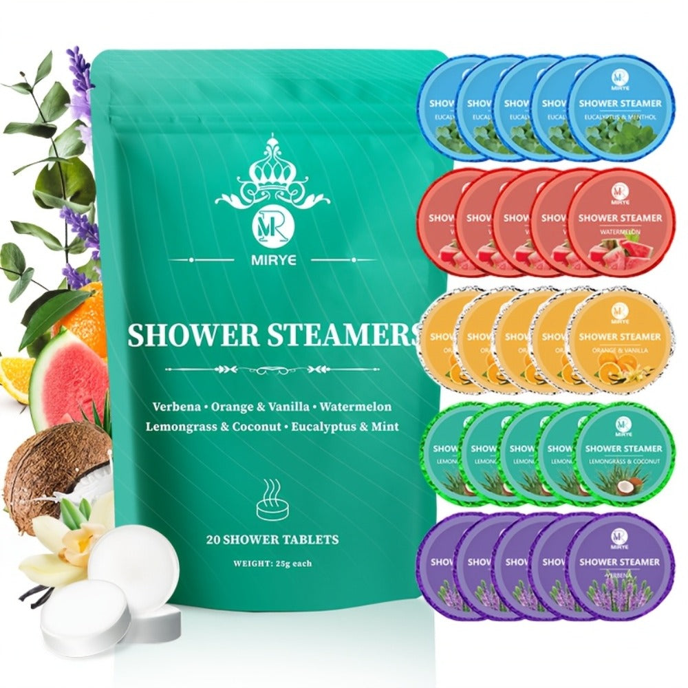 Shower Steamers Aromatherapy 20 Pack - Lavender & Fruit Essential Oil Shower Bombs for Relaxation, Stress Relief & Self Care, Unisex Spa Gift Set for Women Men, Birthday Christmas  - product image 2