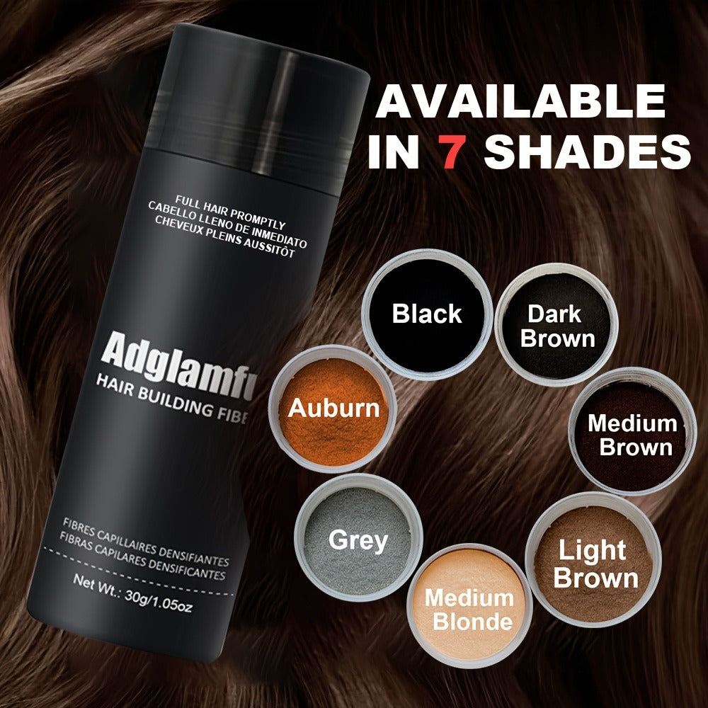 Hair Building Fibers 30g Large Size - Instant Thinning Hair Concealer for Volume, Thickness & Hairline Coverage | Natural Look | Unisex for Men & Women | Black & Dark Brown - product image 12