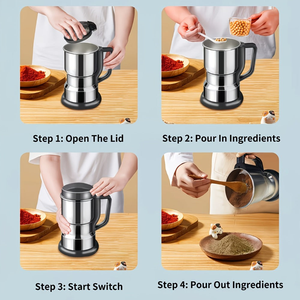 Electric Coffee Grinder 300W 25000RPM – 8-Blade Stainless Steel Spice & Grain Mill for Coffee Beans, Nuts, Spices | Home, Cafe & Camping - product image 30