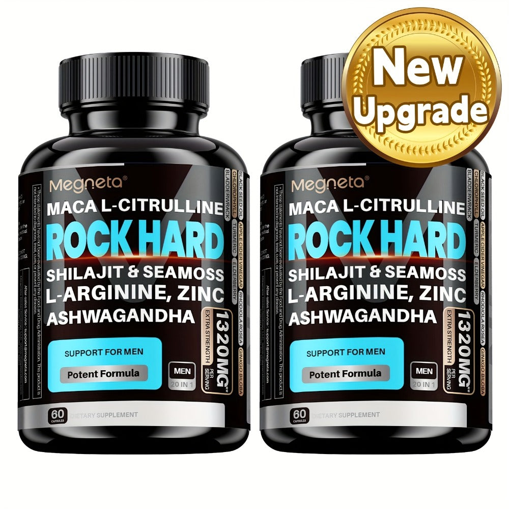 Men's Strength, Energy & Vitality Supplement with Shilajit, Ashwagandha, Maca, Sea Moss & L-Arginine – Day & Night Support Formula for Men, 60 Capsules 30-Day Supply - product image 5