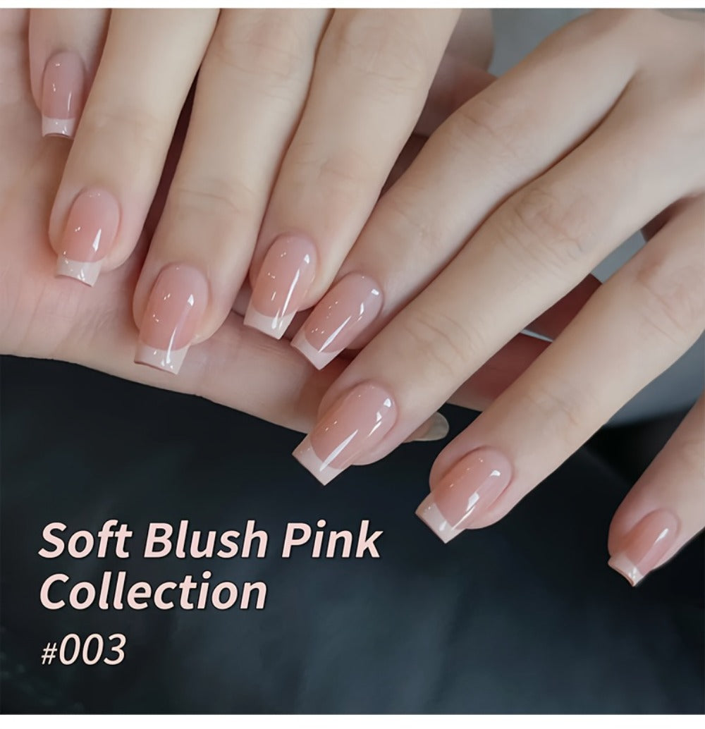 Gel Nail Polish Set 8 Colors Semi-Permanent Soak-Off LED Cure Long-Lasting Manicure Kit - 0.51oz Each Bottle Gentle Pink Shades 001-008 DIY Home Salon Nail Art Gift for Women - product image 16
