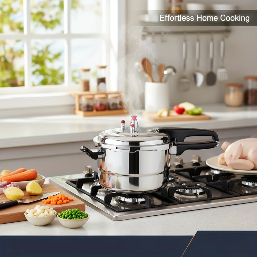 Aluminum Pressure Cooker Stovetop - 4.5Qt & 8Qt with Exhaust Valve & Multiple Safety Protections, Compatible with Gas & Induction Stoves, Canning Rack Included, Family Meals & Cate - product image 8