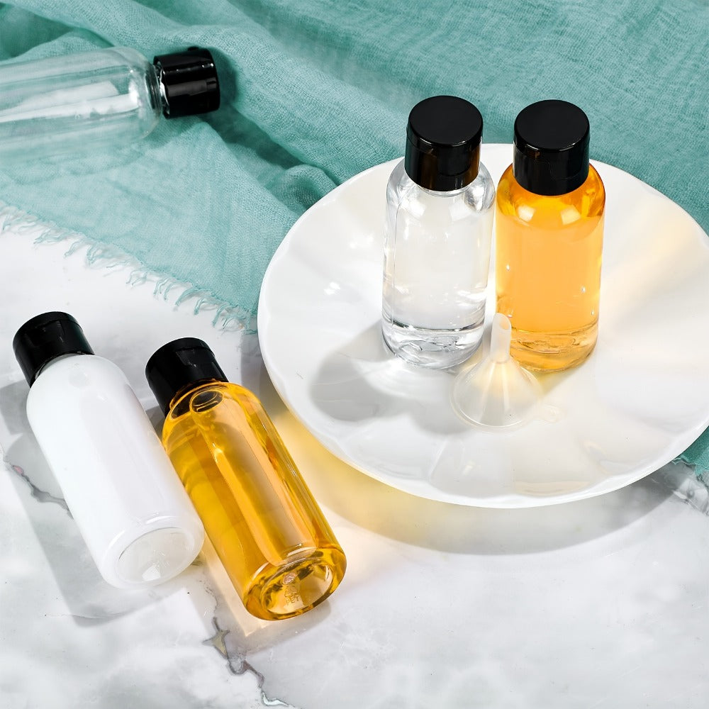 Squeeze Bottles 2oz Flip Cap 100 Pack Clear Plastic Refillable Travel Dispenser Containers BPA Free for Shampoo Lotion Conditioner Liquid Soap Toner Skincare Salon Bulk Bottles - product image 2